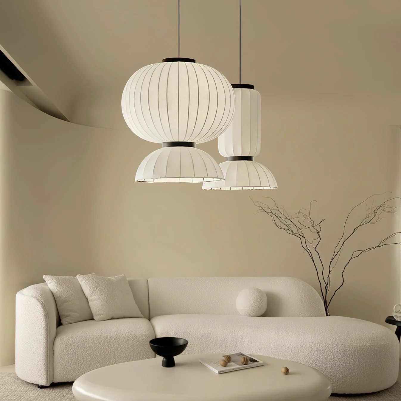 Eurzorion Silk Lantern Pendant Light - Image 23
