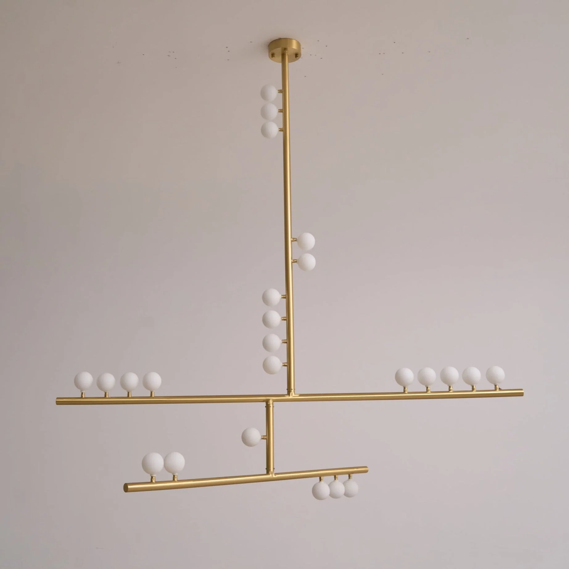 Eurzoris Geometric Brass Linear Pendant Light Chandelier - Image 60