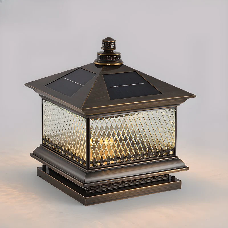 Evelor Classic Diamond Solar Post Outdoor Light - Image 10