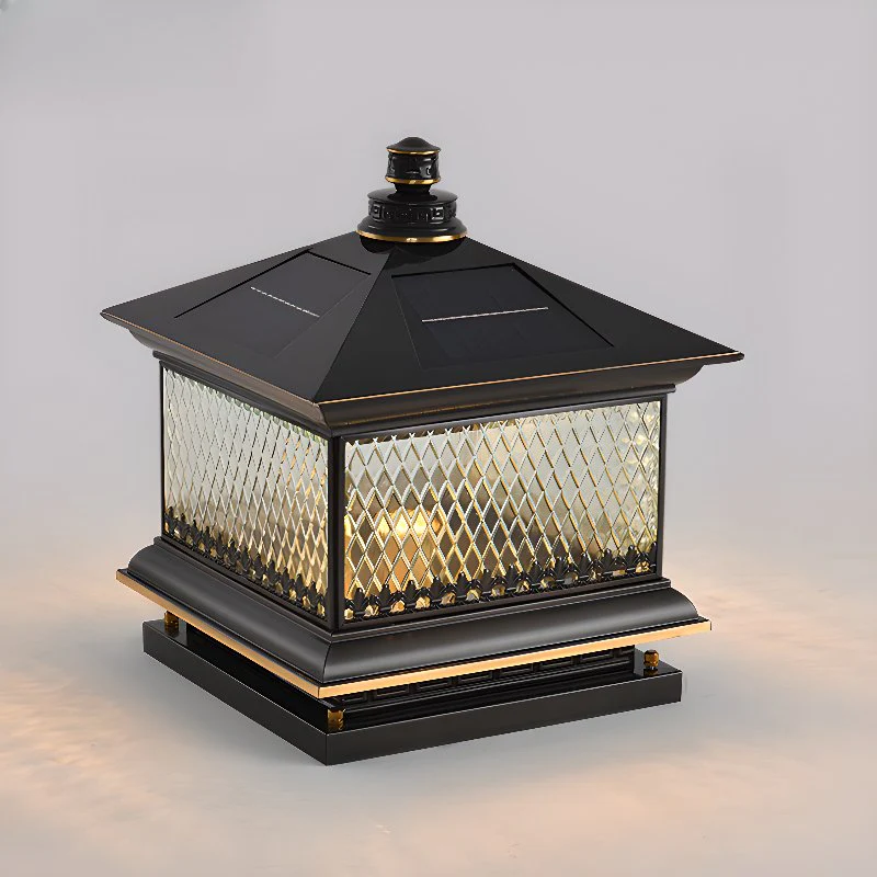 Evelor Classic Diamond Solar Post Outdoor Light - Image 5