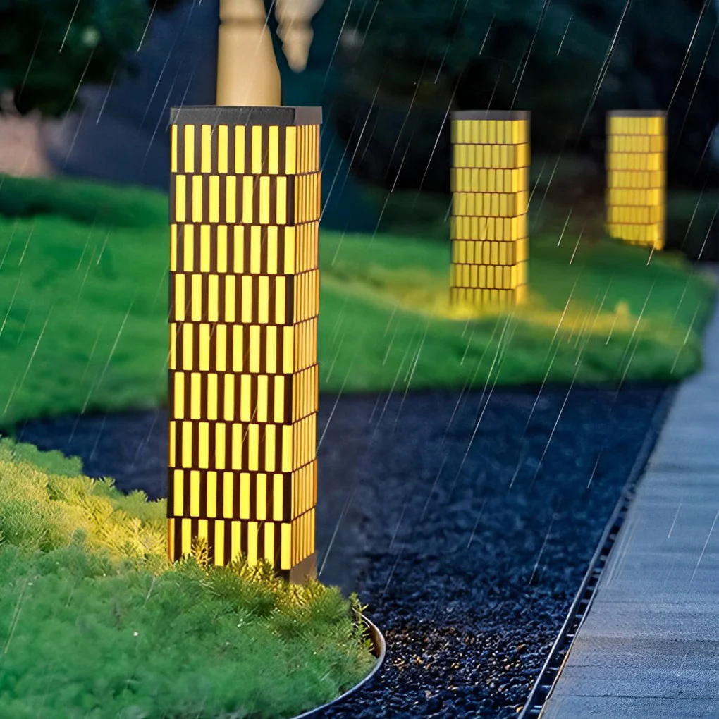 Evely Grid-Designed Modern Marble Outdoor Lawn Lamp - Image 10