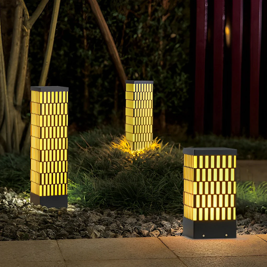 Evely Grid-Designed Modern Marble Outdoor Lawn Lamp - Image 12