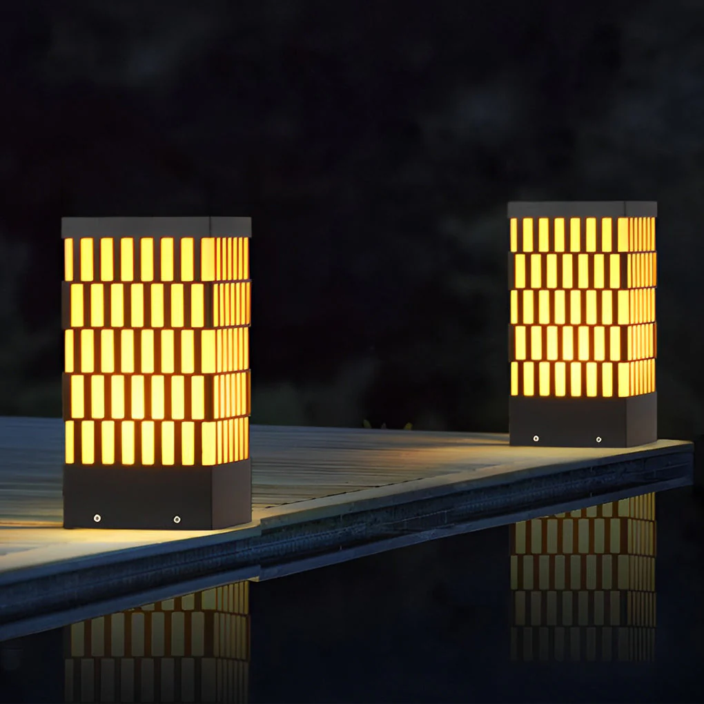 Evely Grid-Designed Modern Marble Outdoor Lawn Lamp - Image 14