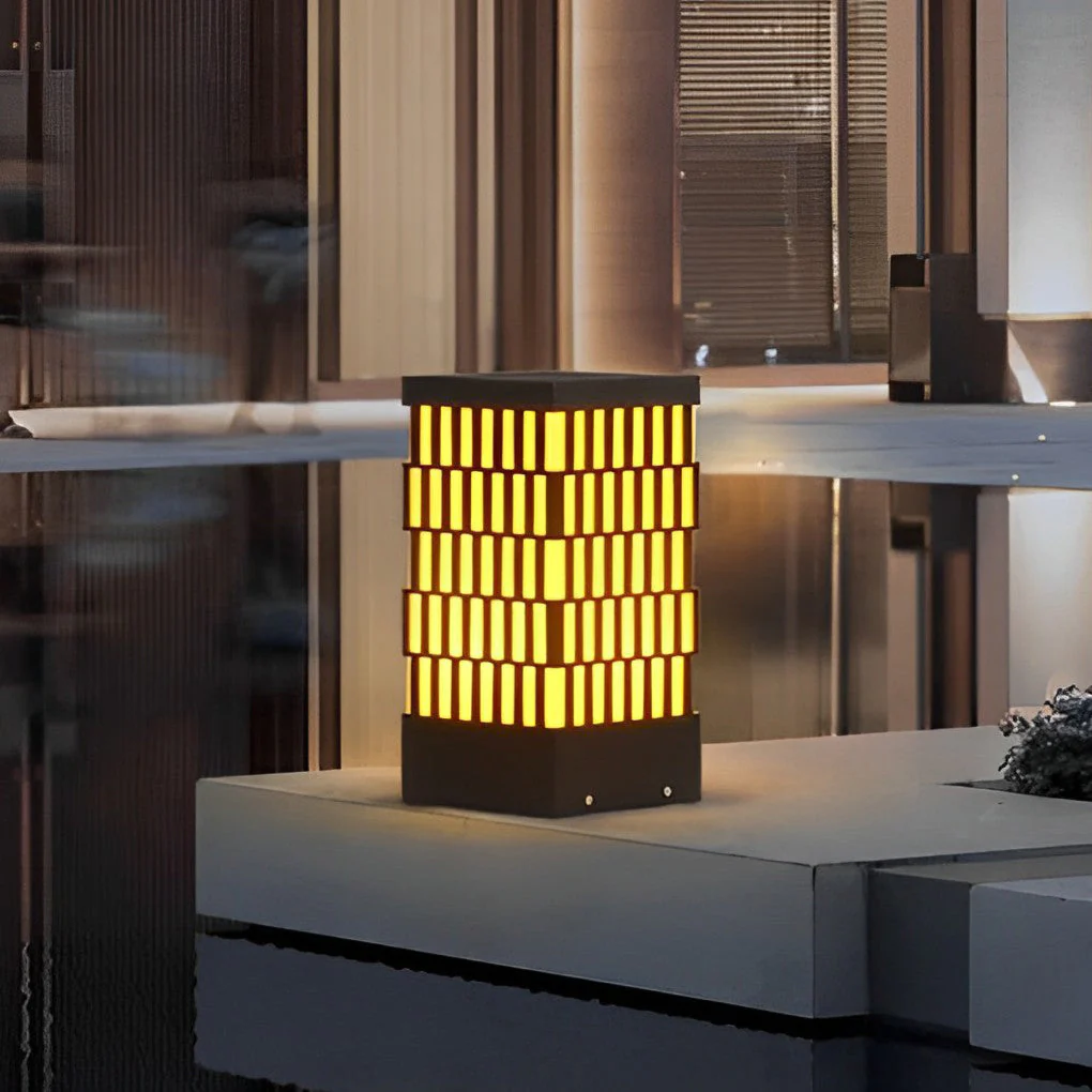 Evely Grid-Designed Modern Marble Outdoor Lawn Lamp - Image 7