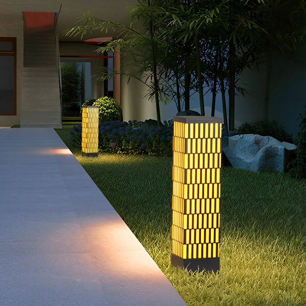 Evely Grid-Designed Modern Marble Outdoor Lawn Lamp - Image 8