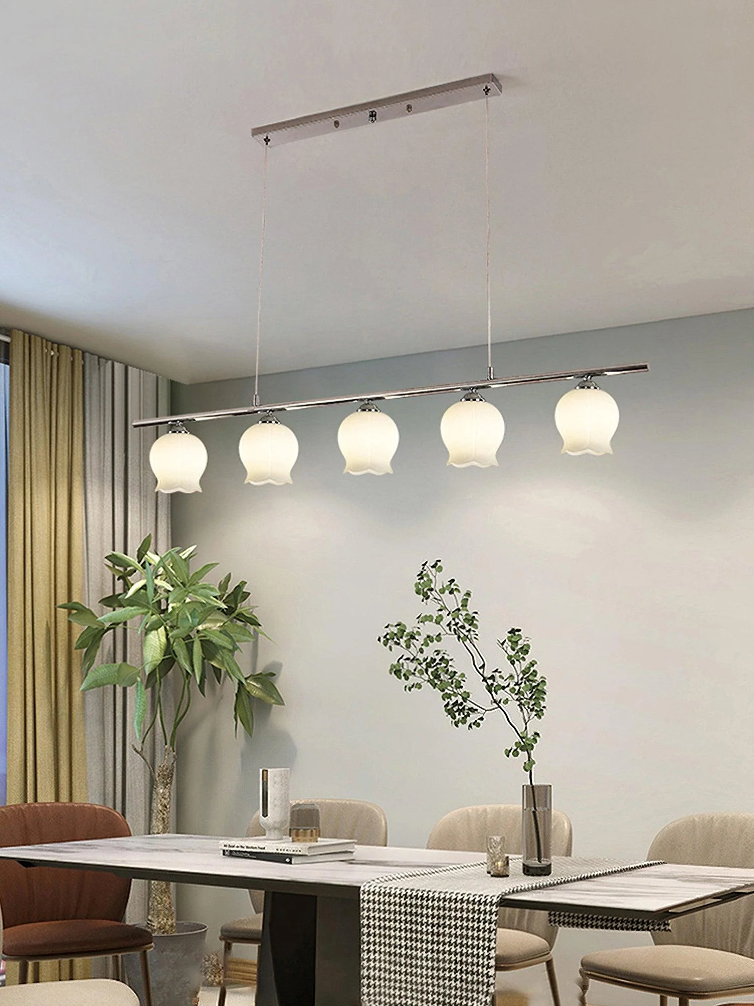 Evenara Modern Minimalist Floral Glass Pendant Lamp - Image 11