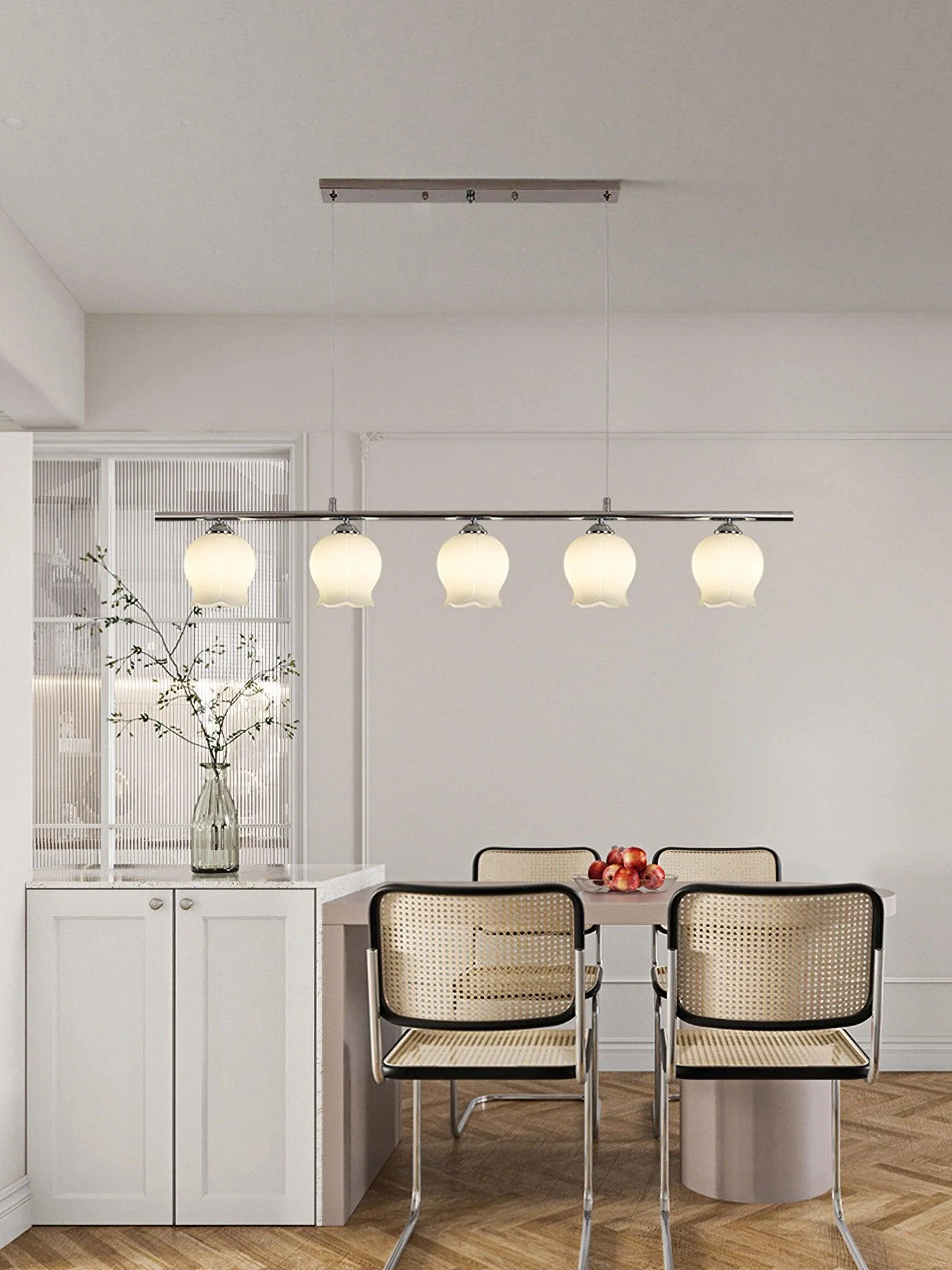 Evenara Modern Minimalist Floral Glass Pendant Lamp - Image 4