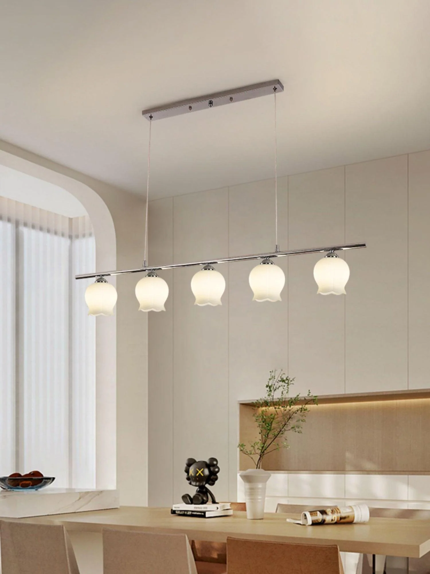 Evenara Modern Minimalist Floral Glass Pendant Lamp - Image 6