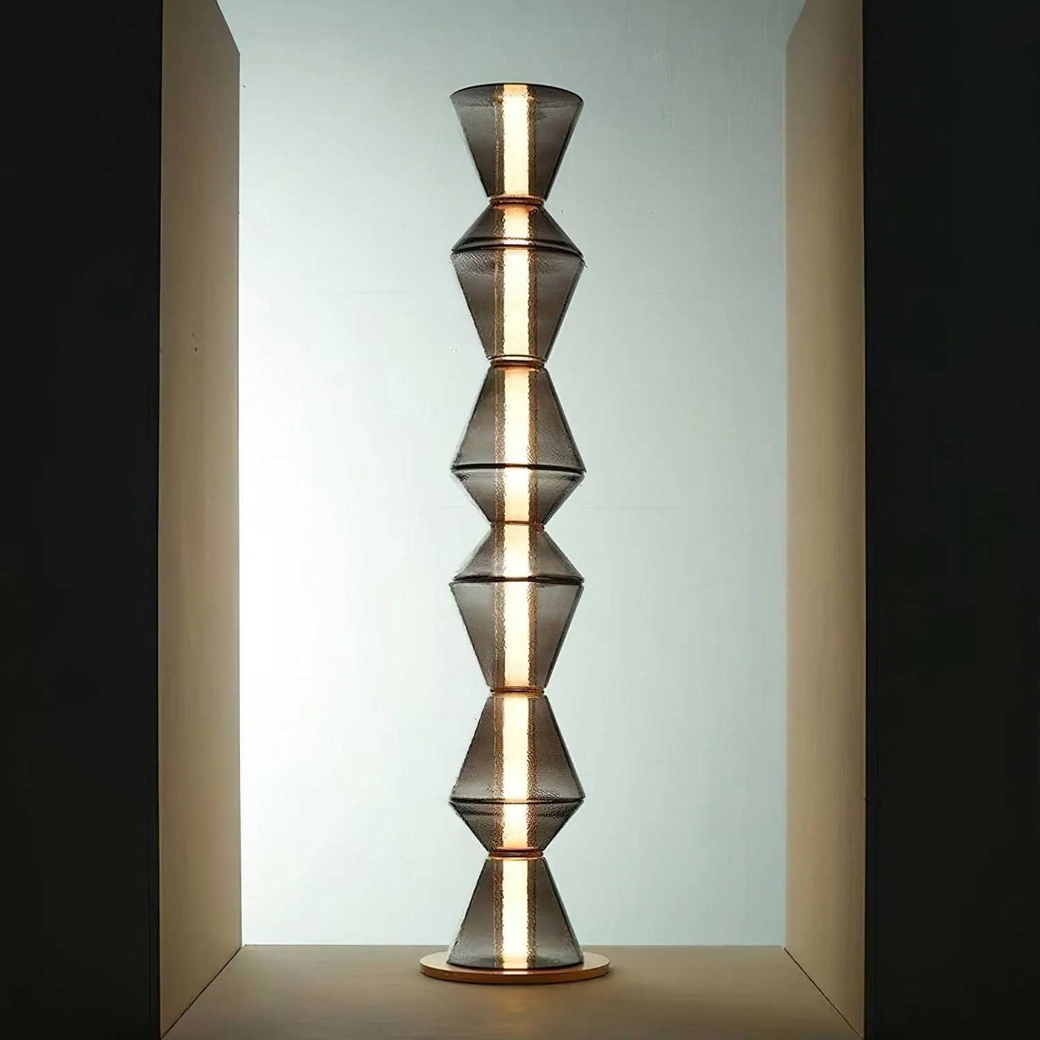 Evette Modern Glass Floor Lamp - Image 2