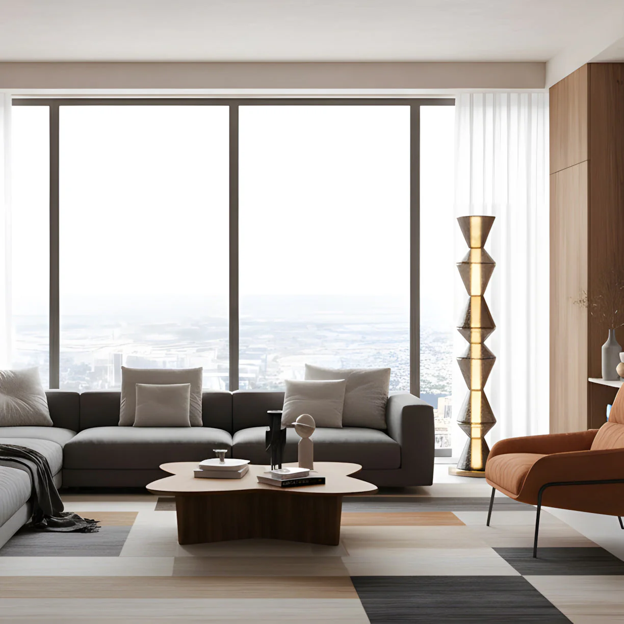 Evette Modern Glass Floor Lamp - Image 5