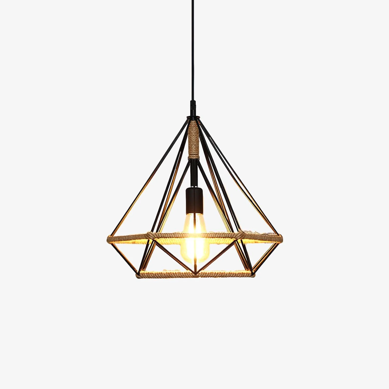 Evliran Retro Hemp Rope Interesting Pendant Light