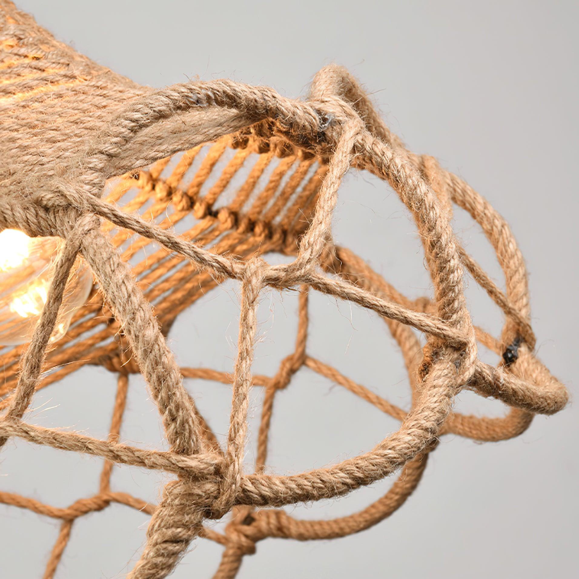 Evliran Retro Hemp Rope Interesting Pendant Light - Image 15