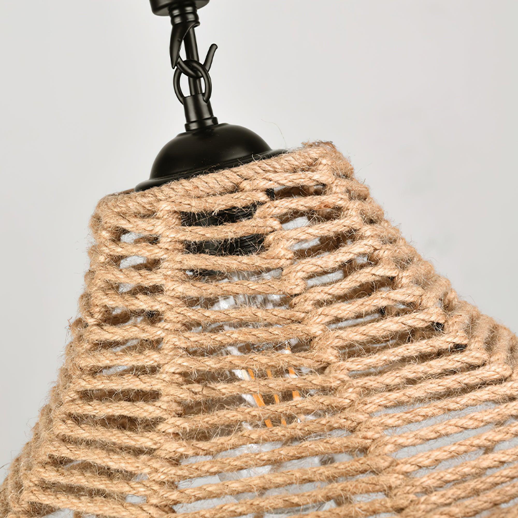 Evliran Retro Hemp Rope Interesting Pendant Light - Image 17