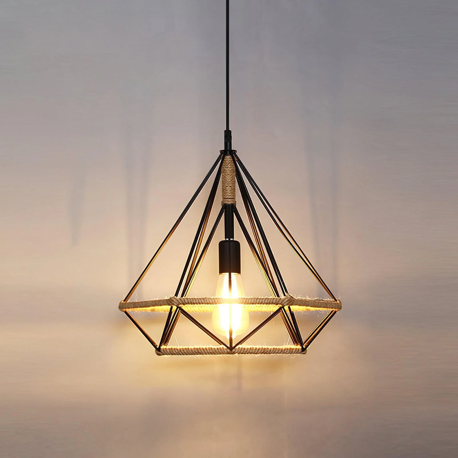 Evliran Retro Hemp Rope Interesting Pendant Light - Image 21