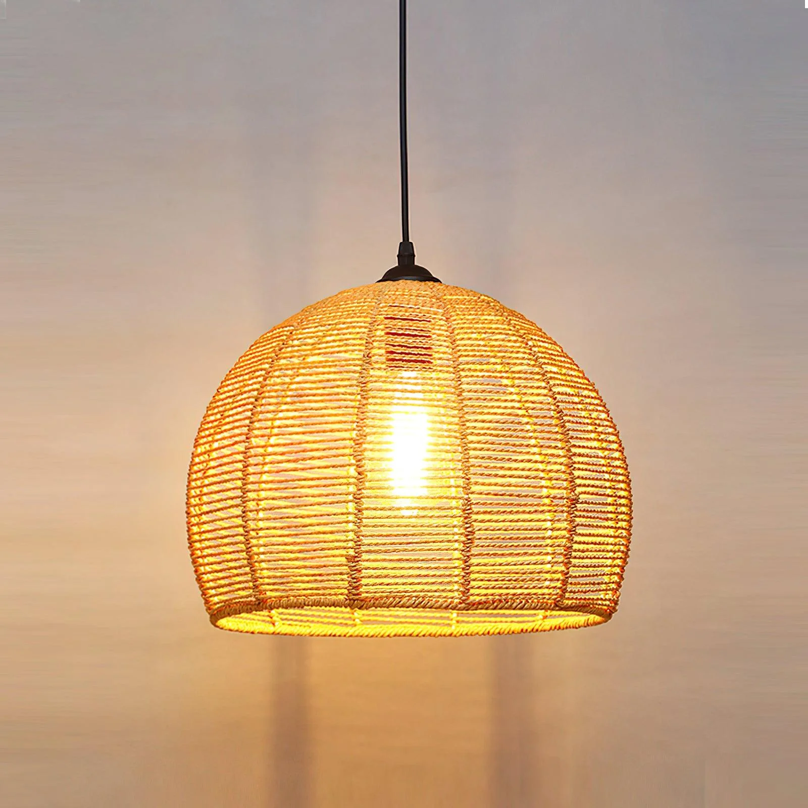 Evliran Retro Hemp Rope Interesting Pendant Light - Image 22