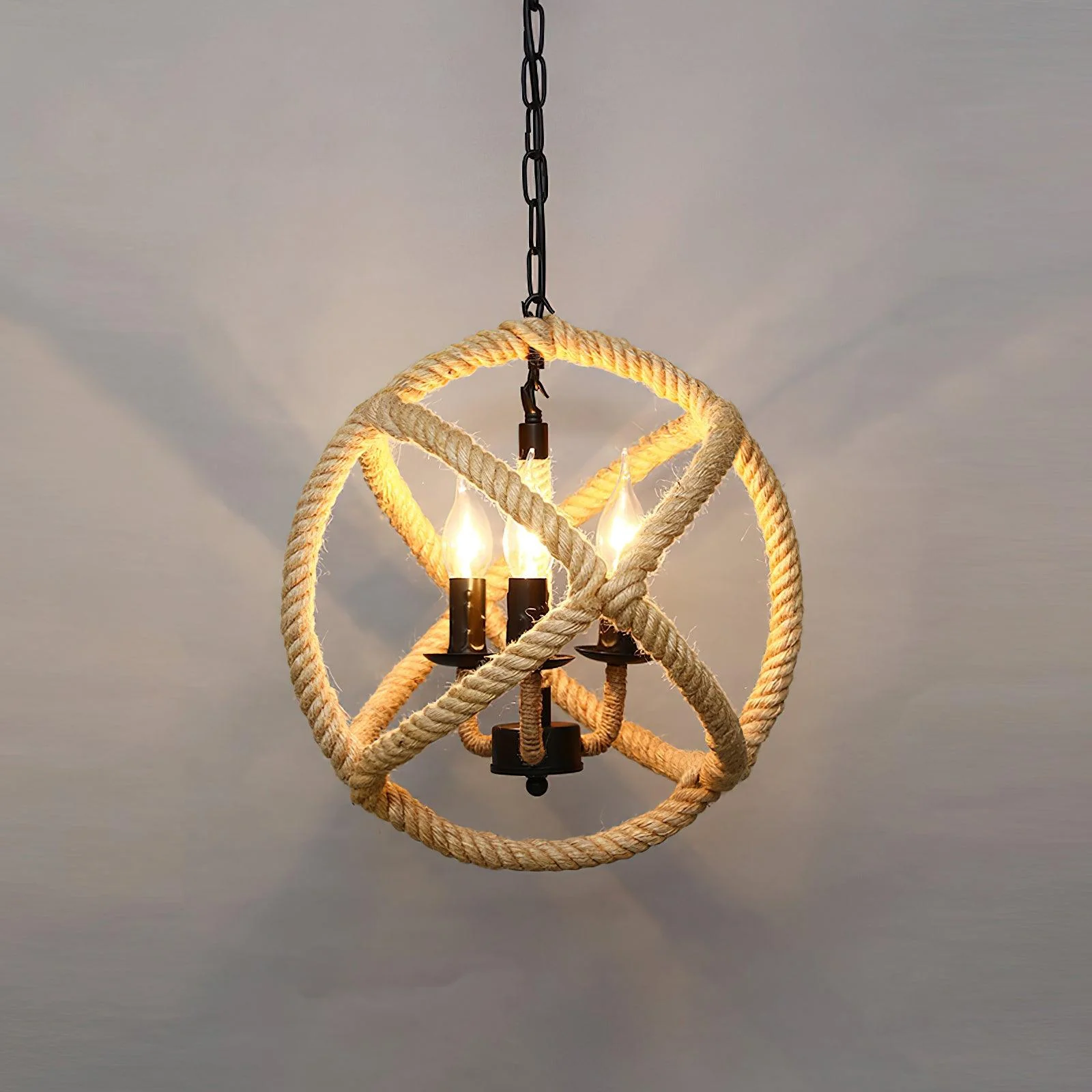 Evliran Retro Hemp Rope Interesting Pendant Light - Image 25