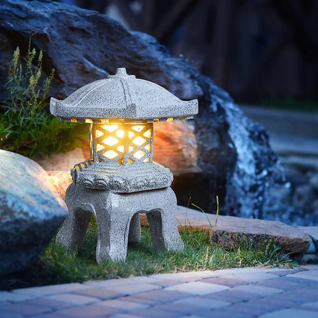 Evn Rustic Imitation Tower Stone Outdoor Landscape Light