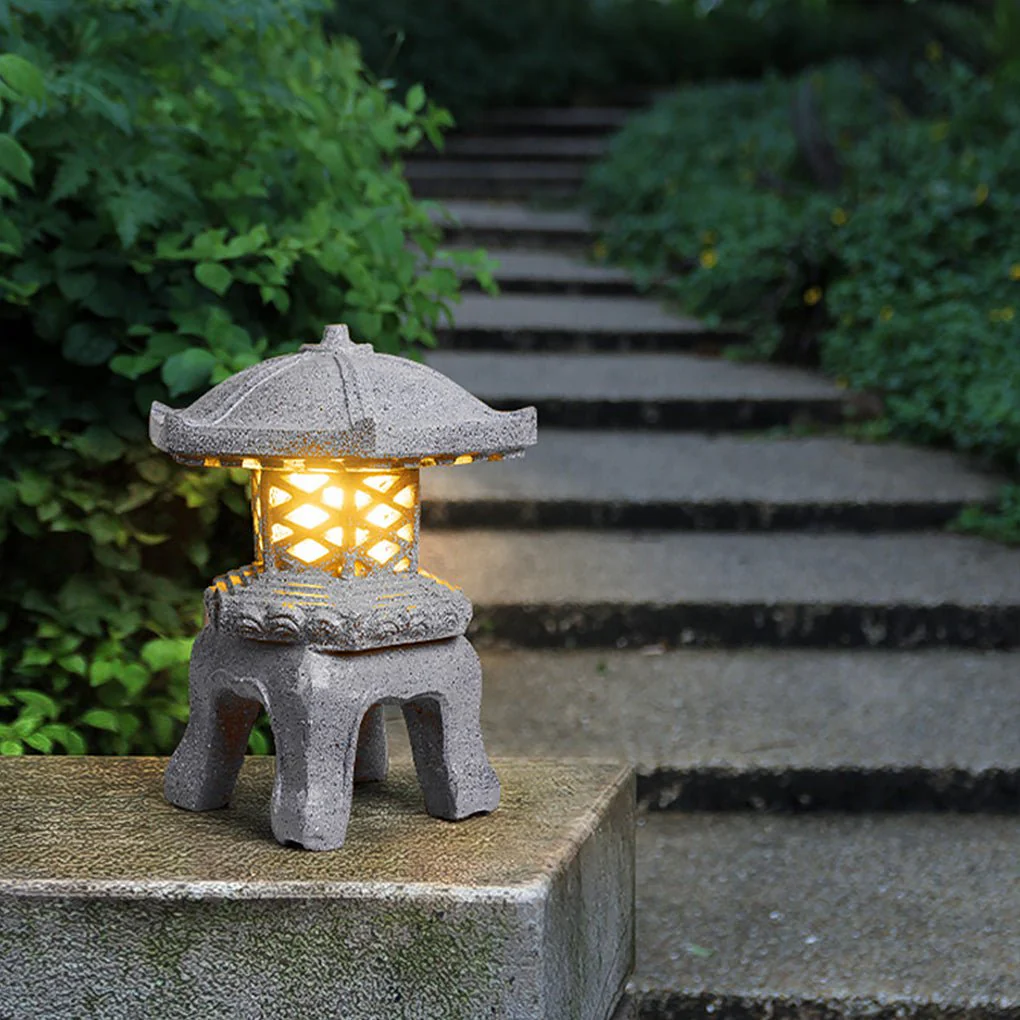 Evn Rustic Imitation Tower Stone Outdoor Landscape Light - Image 3