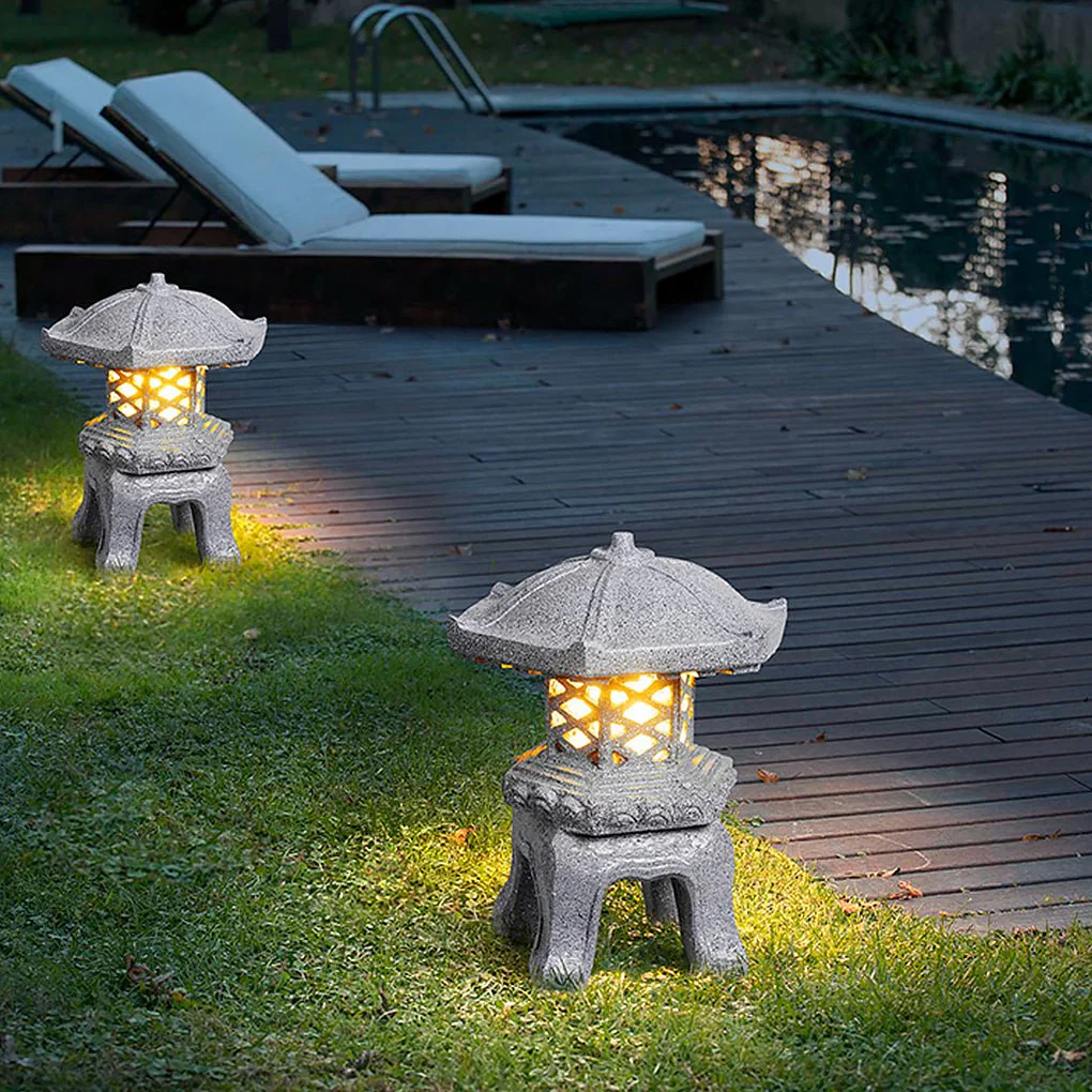 Evn Rustic Imitation Tower Stone Outdoor Landscape Light - Image 5