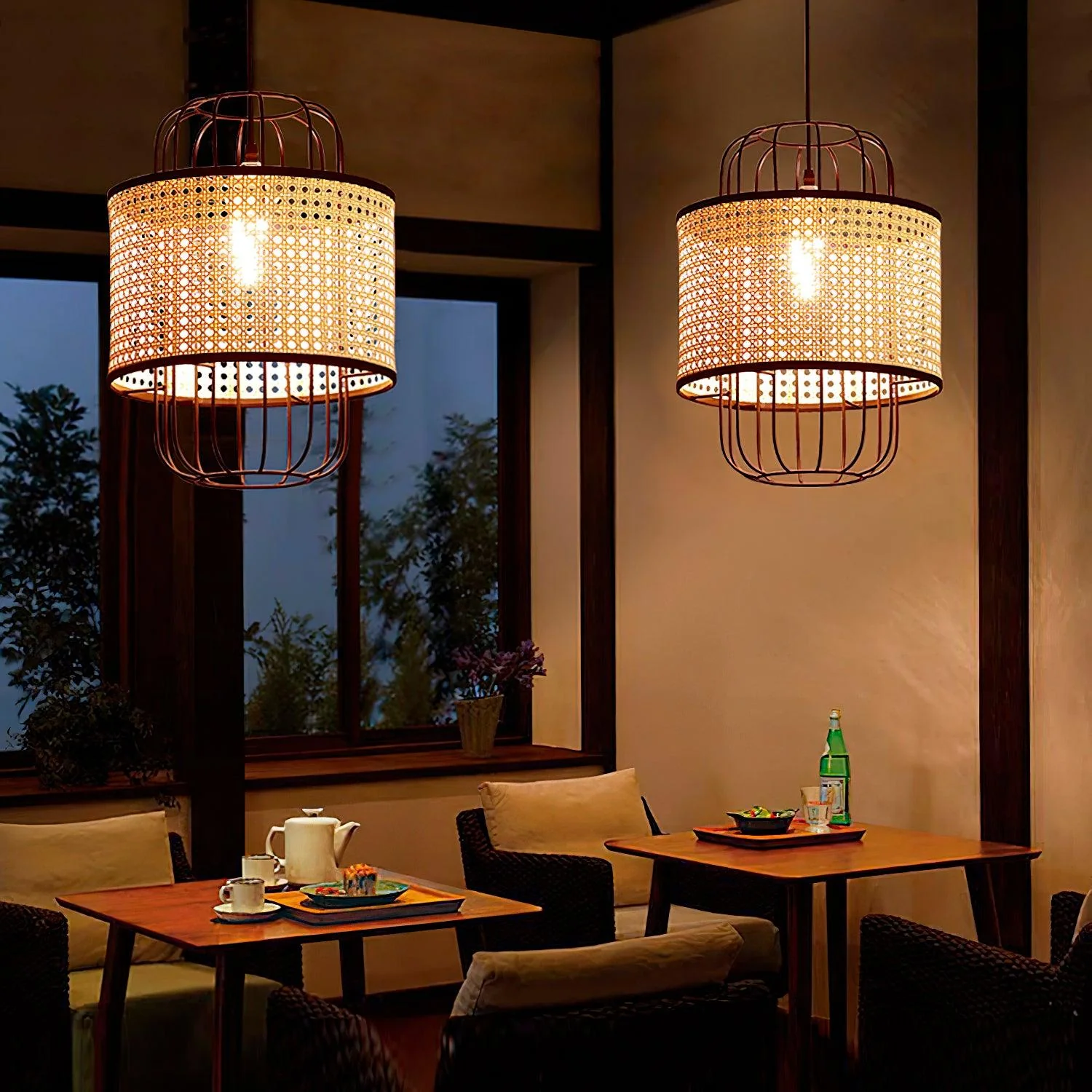 Evtheyra Premium Art Rattan Pendant Lamp - Image 13