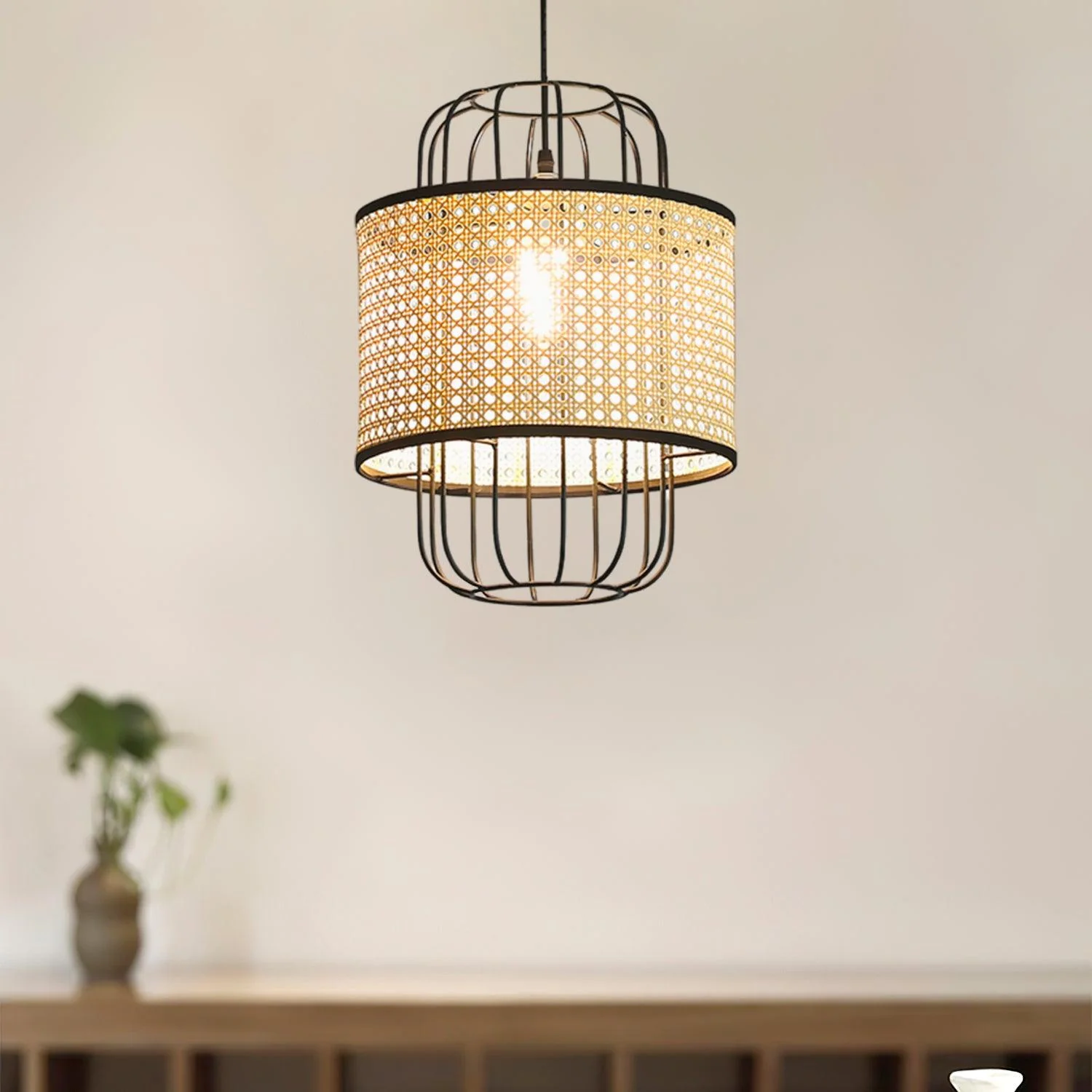 Evtheyra Premium Art Rattan Pendant Lamp - Image 2