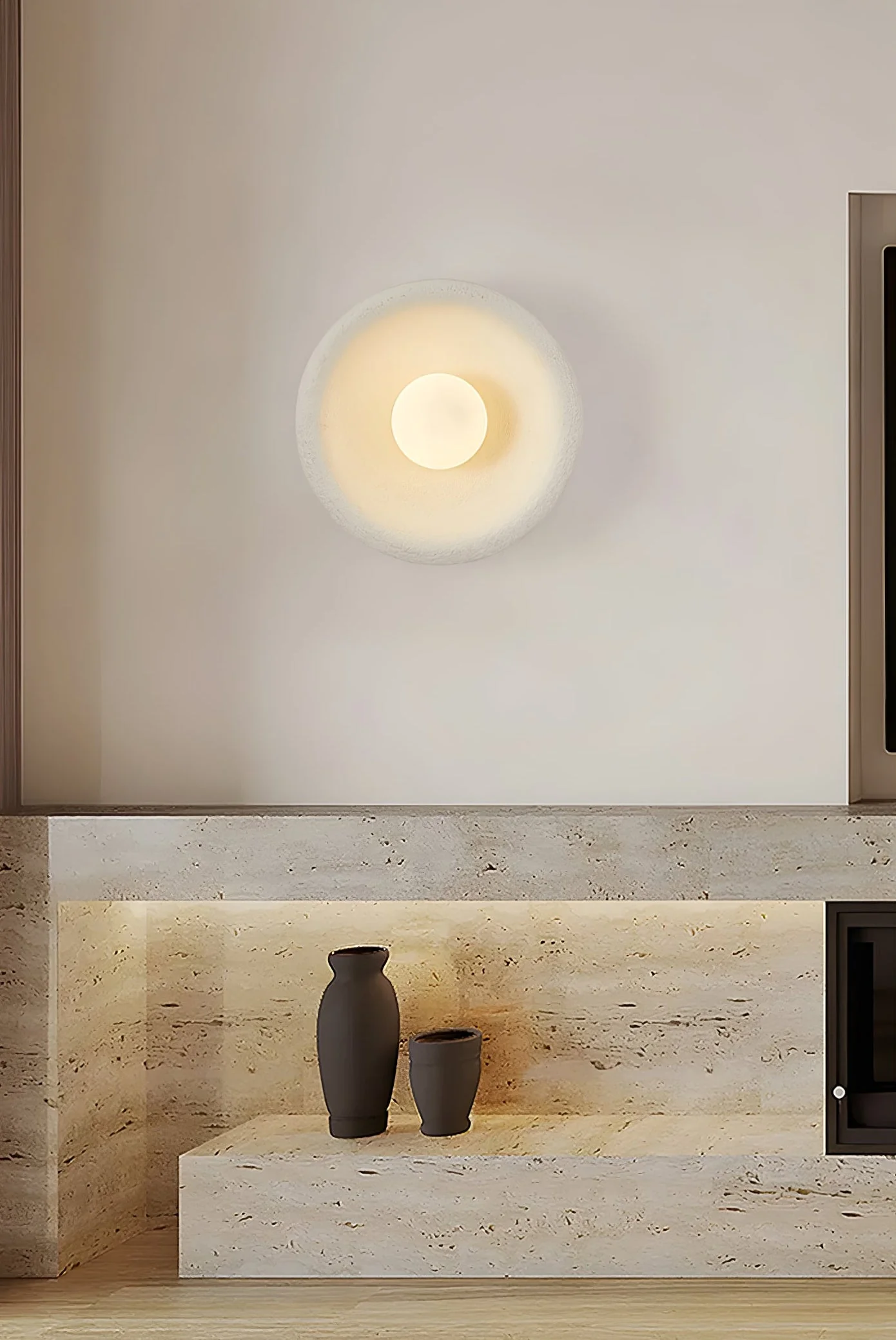 Evvinora Modern Minimalist Halo Glass Wall Light - Image 4