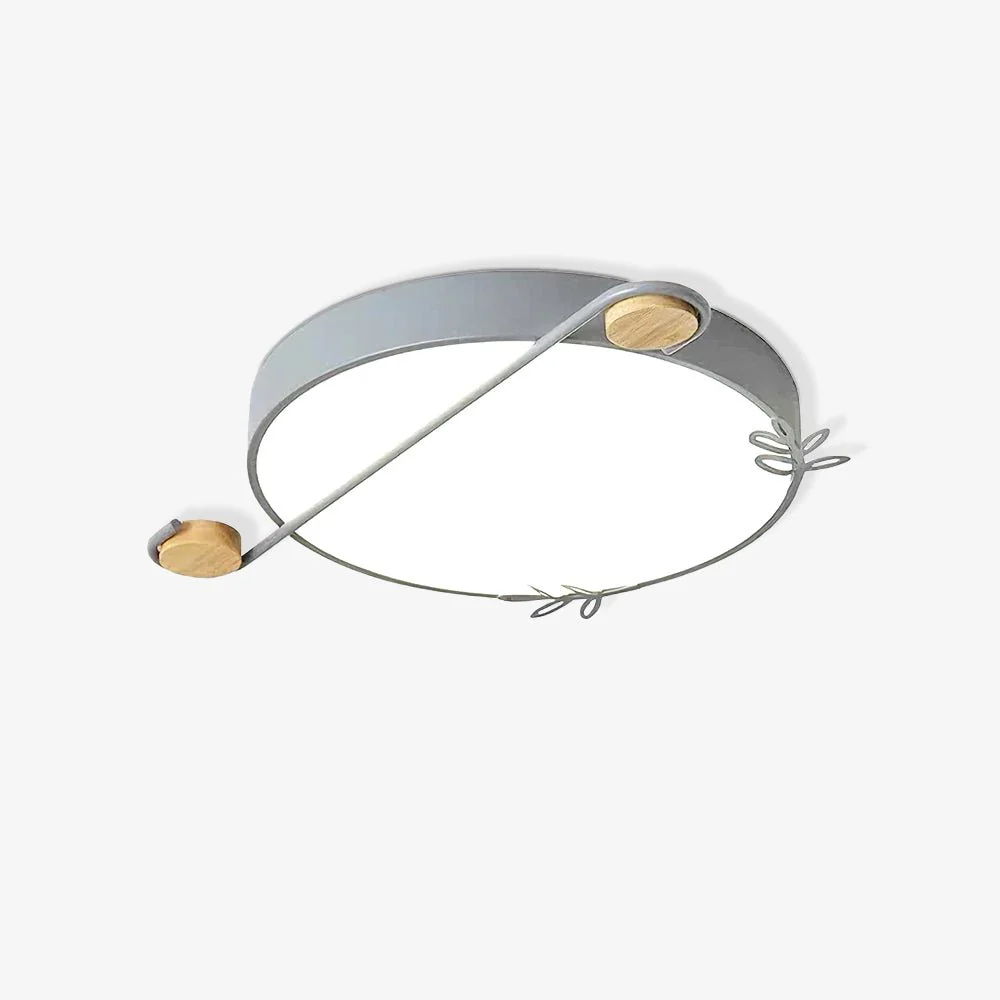 Evzorira Musical Note Art Round Ceiling Lamp