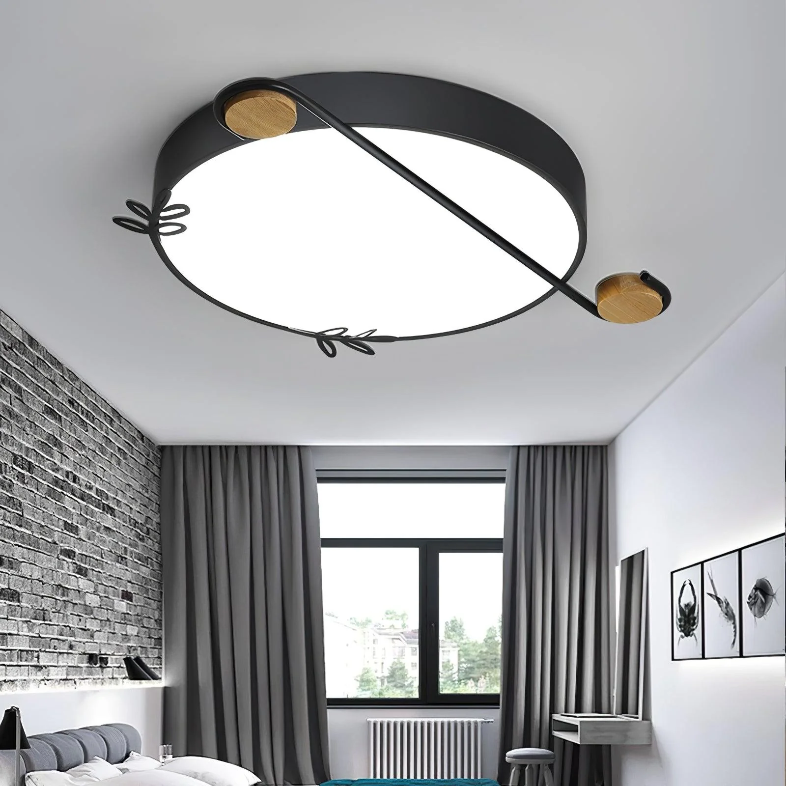 Evzorira Musical Note Art Round Ceiling Lamp - Image 12