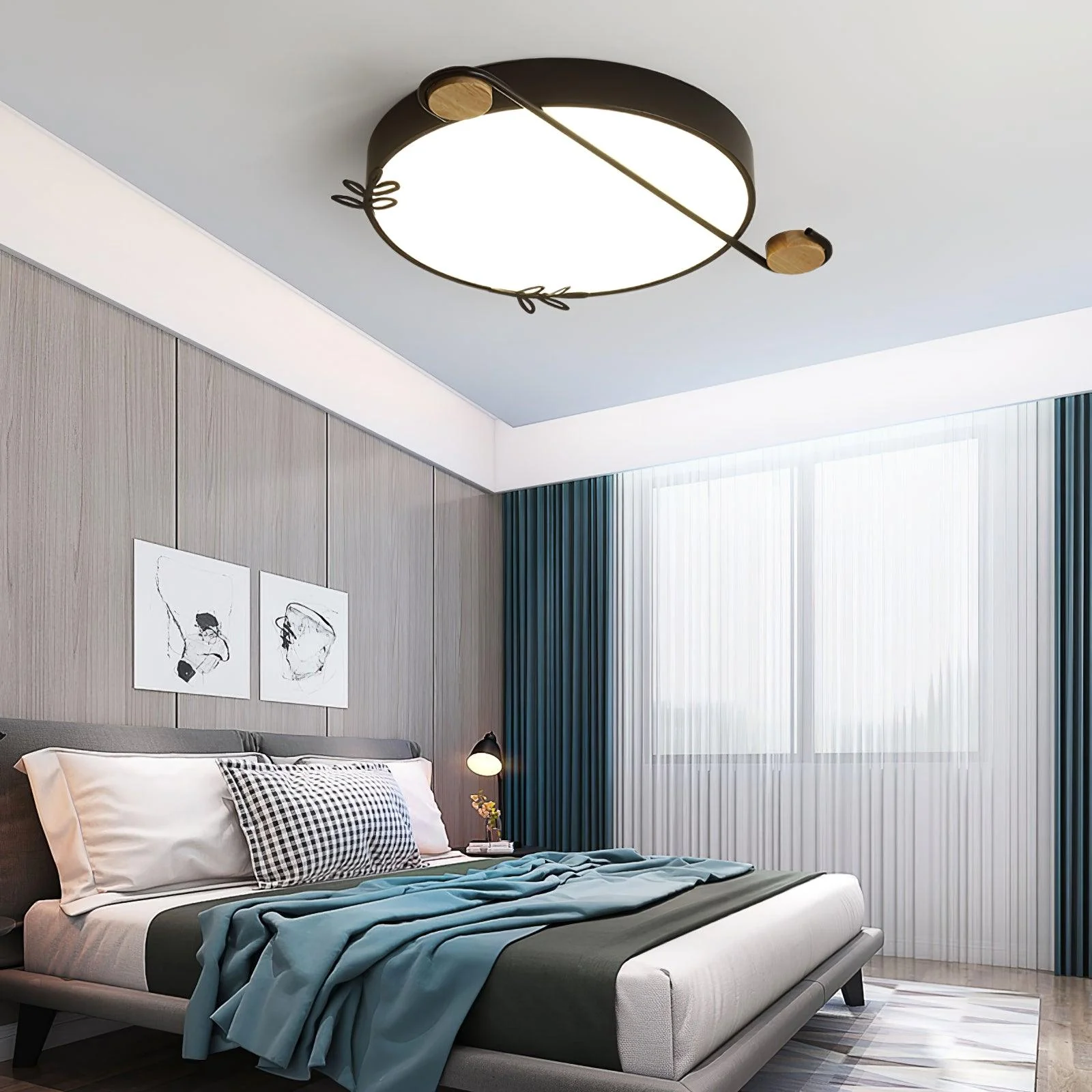 Evzorira Musical Note Art Round Ceiling Lamp - Image 13