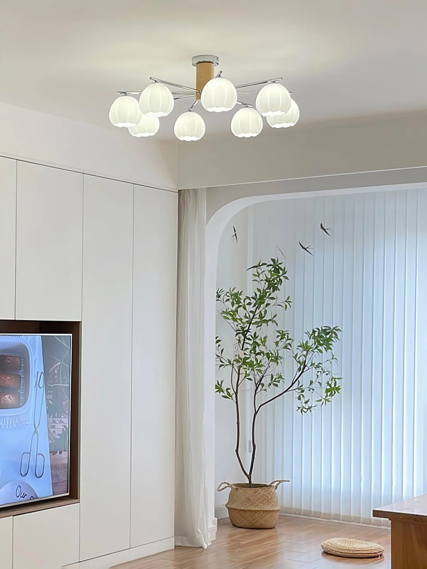 Ezoror Nordic Art Flower Buds Glass Ceiling Lamp - Image 13