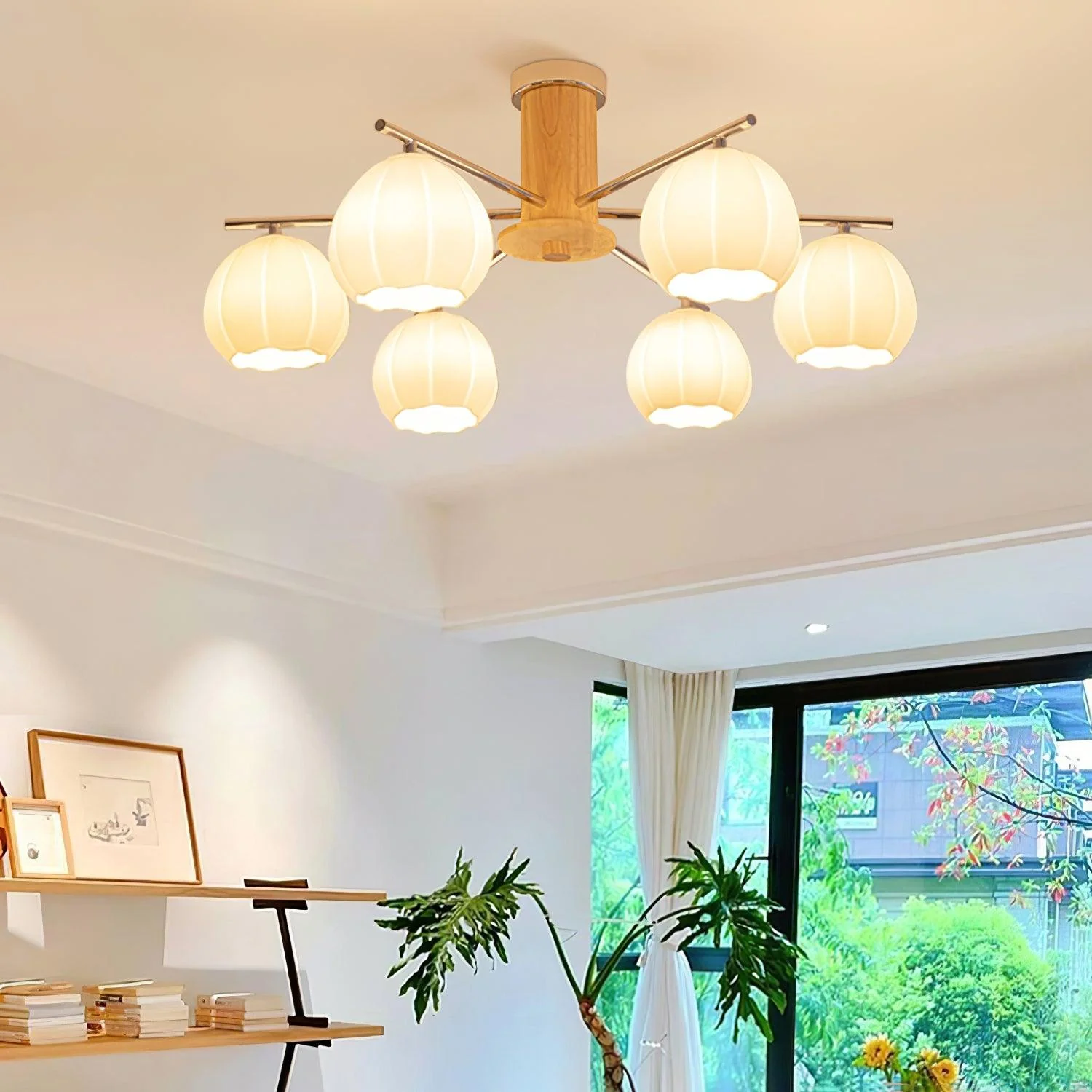 Ezoror Nordic Art Flower Buds Glass Ceiling Lamp - Image 16