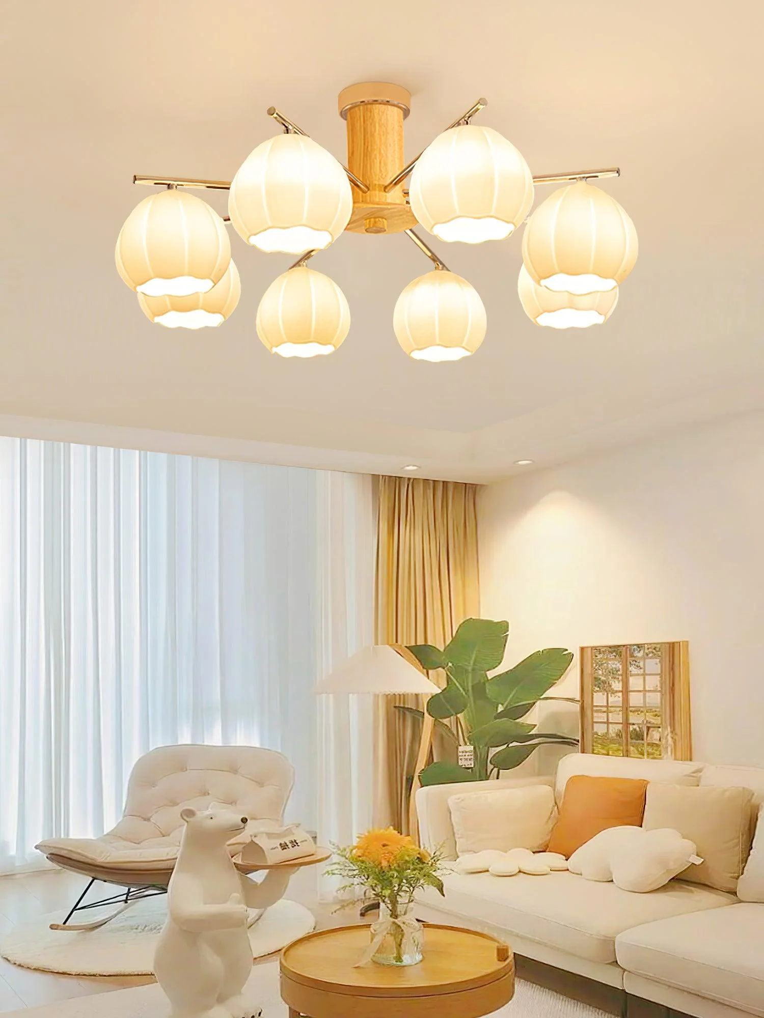 Ezoror Nordic Art Flower Buds Glass Ceiling Lamp - Image 18