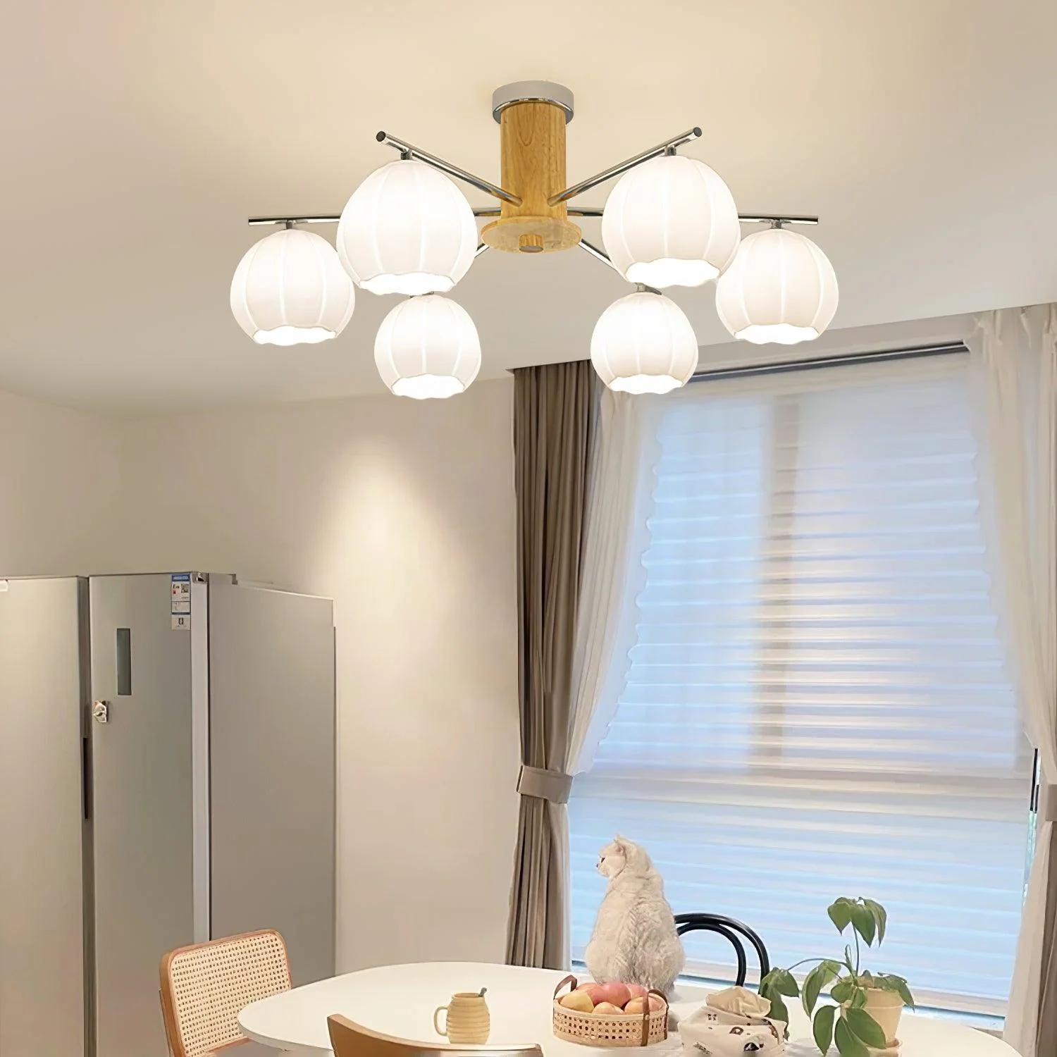 Ezoror Nordic Art Flower Buds Glass Ceiling Lamp - Image 19