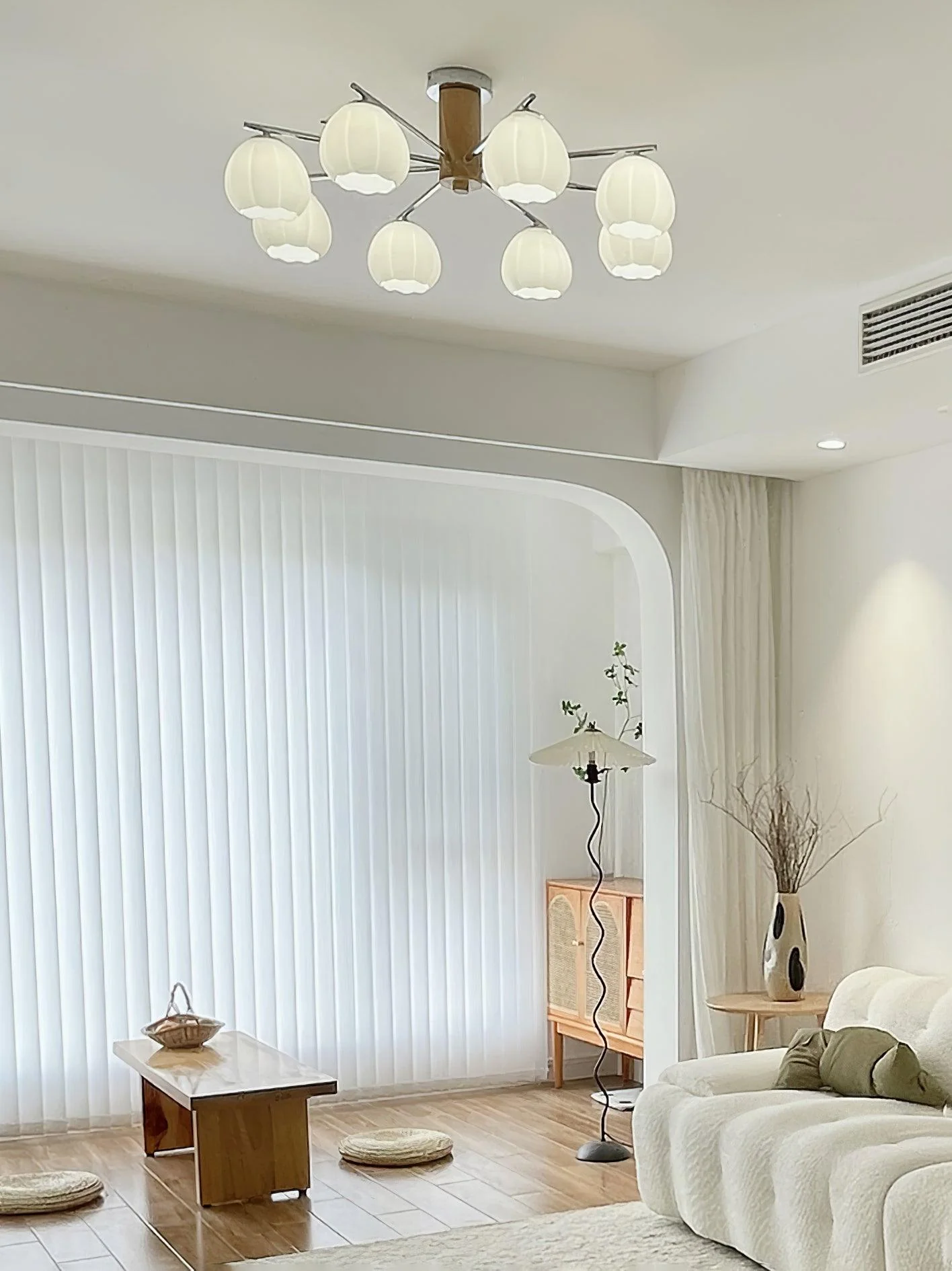 Ezoror Nordic Art Flower Buds Glass Ceiling Lamp - Image 2