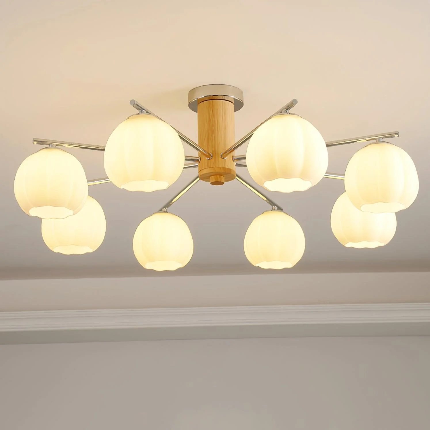 Ezoror Nordic Art Flower Buds Glass Ceiling Lamp - Image 37