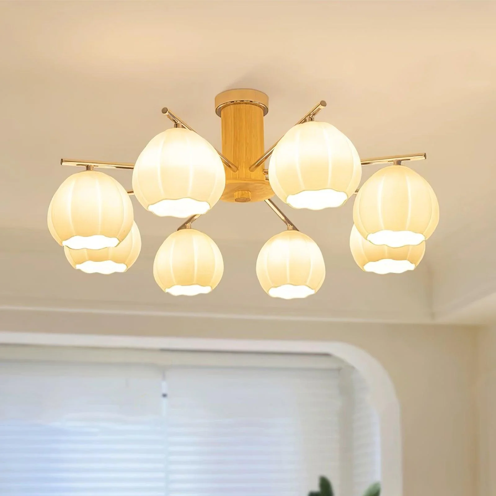 Ezoror Nordic Art Flower Buds Glass Ceiling Lamp - Image 4