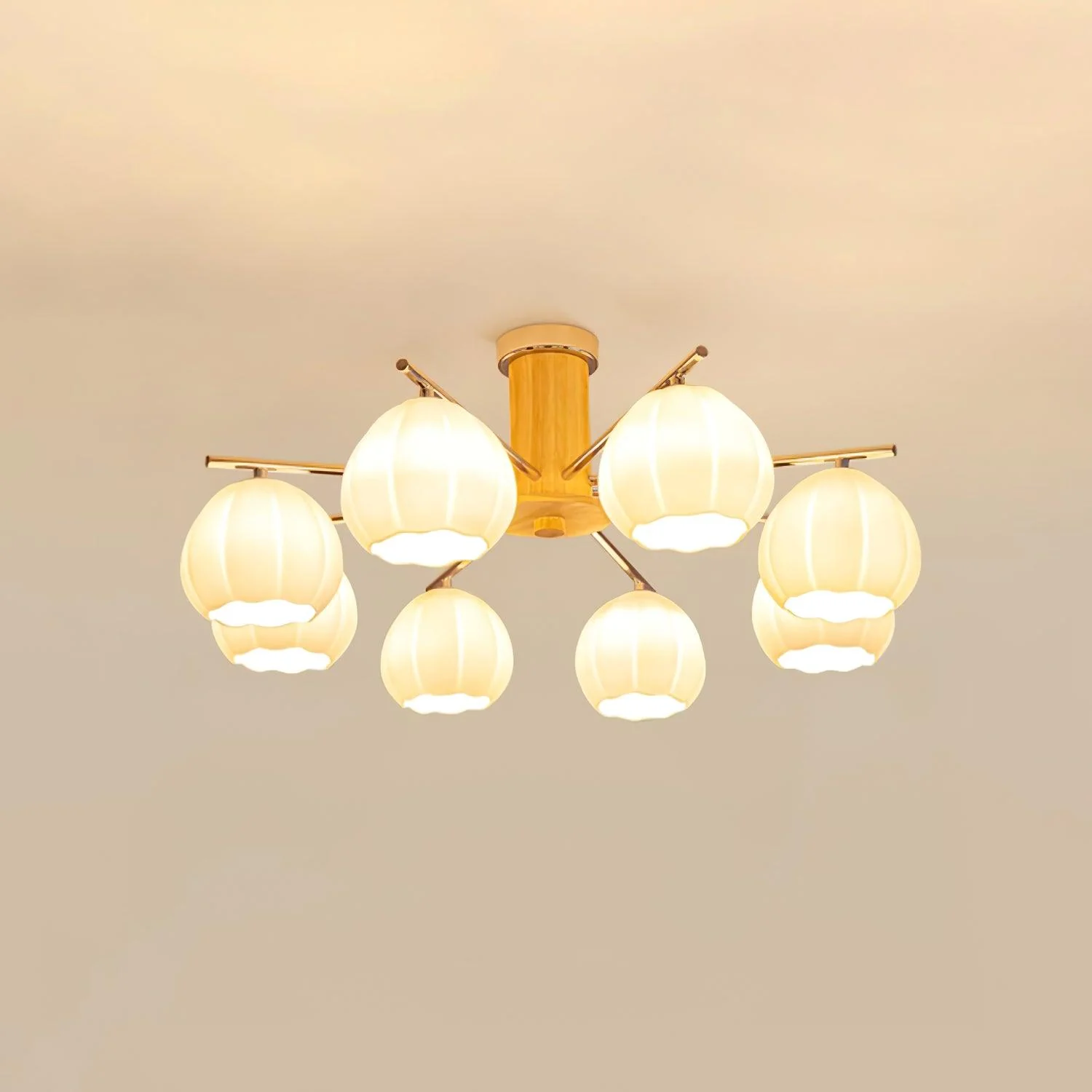 Ezoror Nordic Art Flower Buds Glass Ceiling Lamp - Image 45