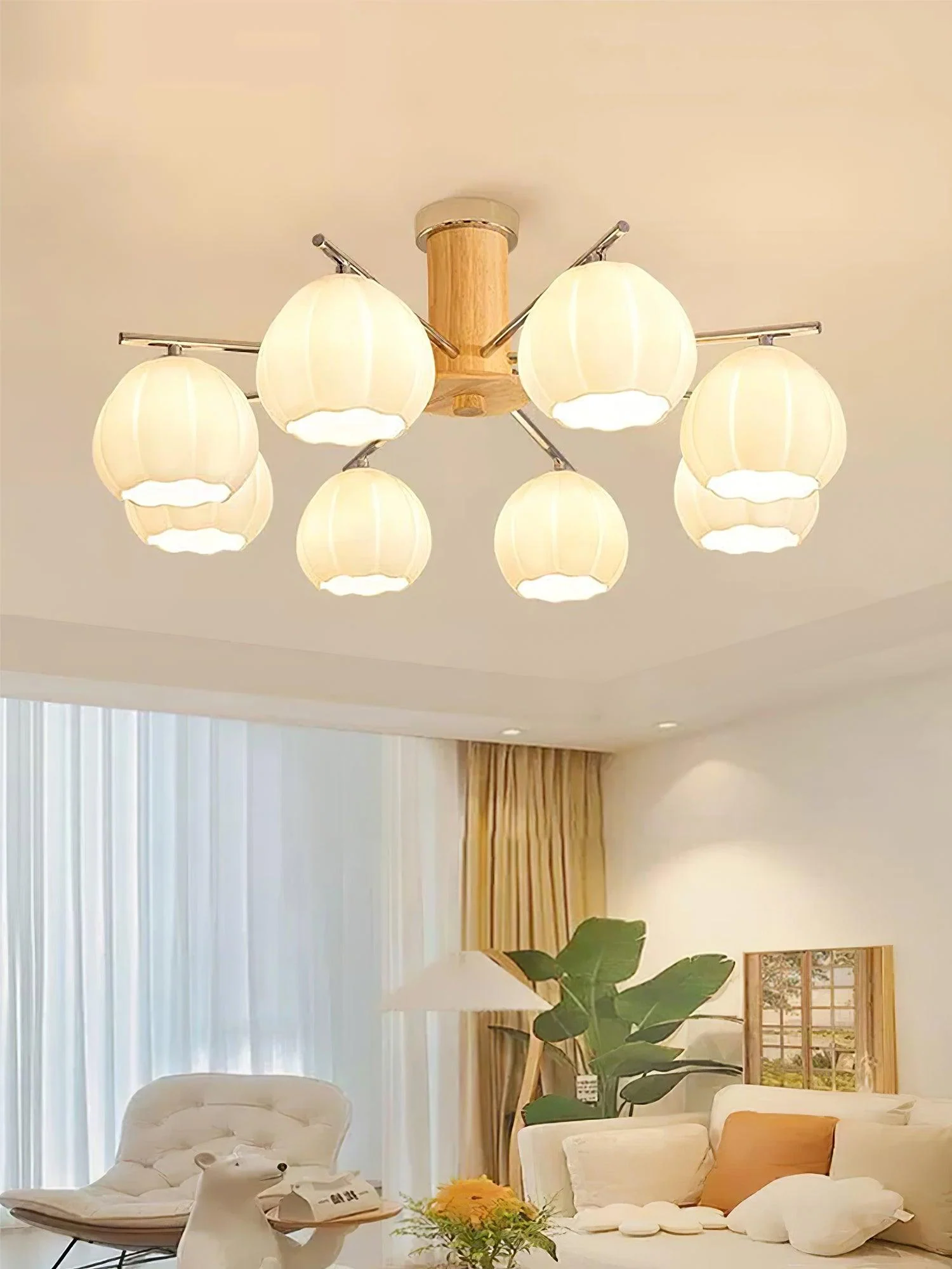 Ezoror Nordic Art Flower Buds Glass Ceiling Lamp - Image 46