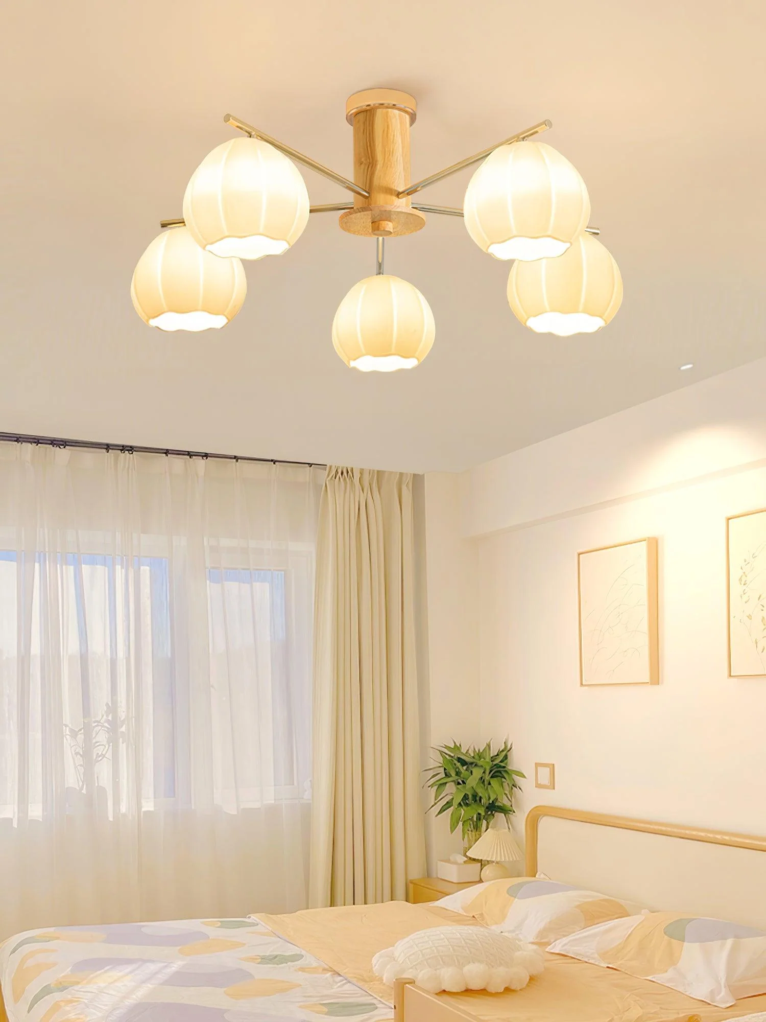 Ezoror Nordic Art Flower Buds Glass Ceiling Lamp - Image 53
