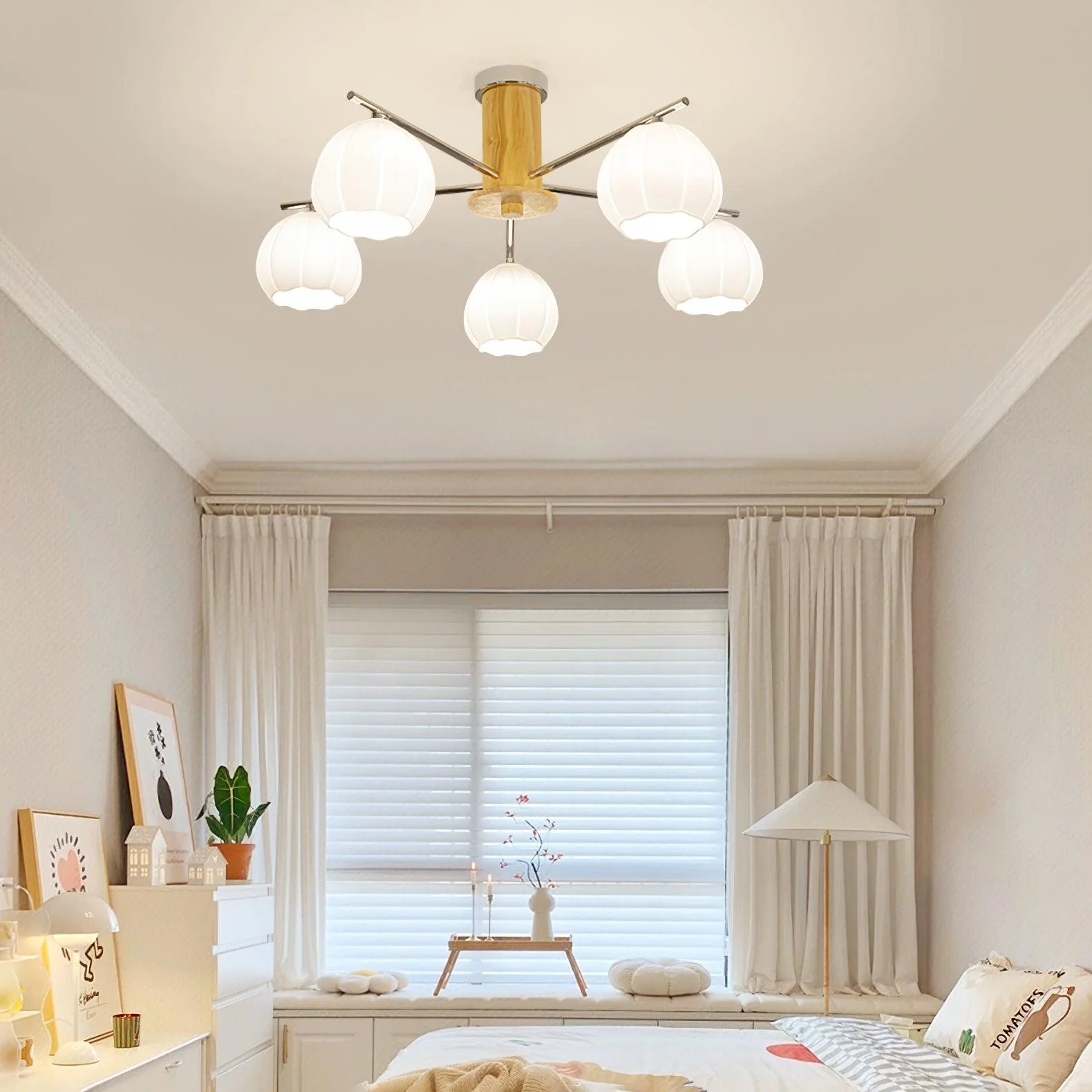 Ezoror Nordic Art Flower Buds Glass Ceiling Lamp - Image 69