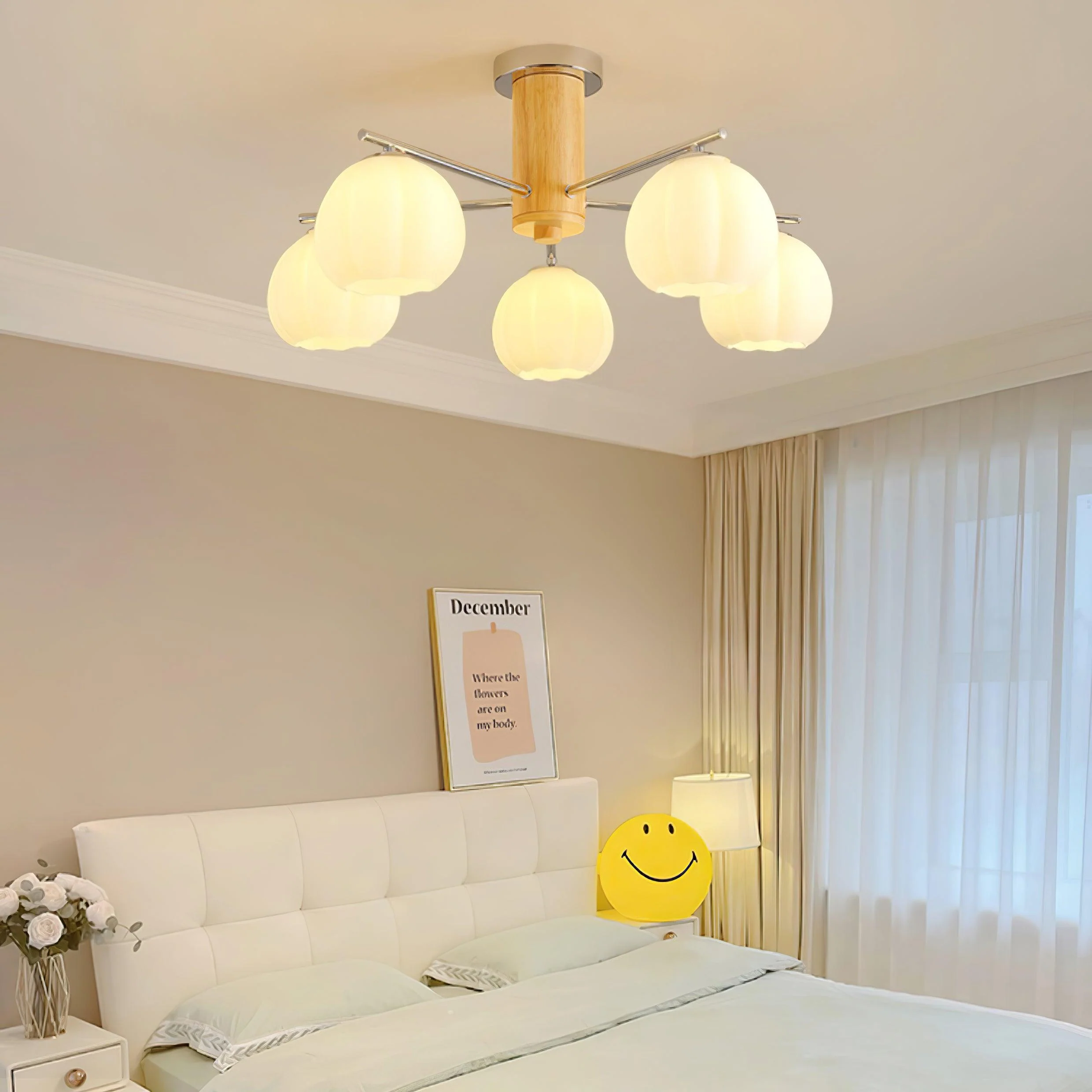 Ezoror Nordic Art Flower Buds Glass Ceiling Lamp - Image 70