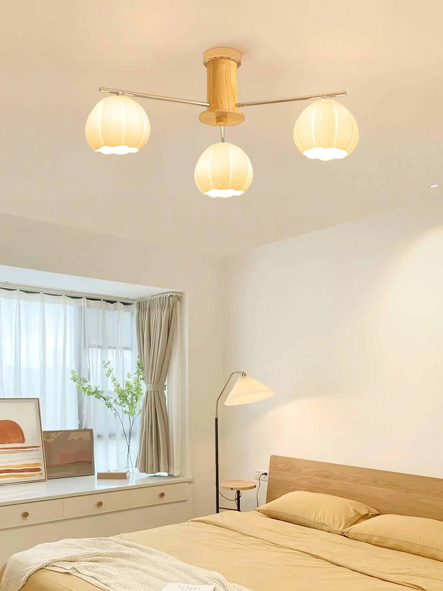 Ezoror Nordic Art Flower Buds Glass Ceiling Lamp - Image 8