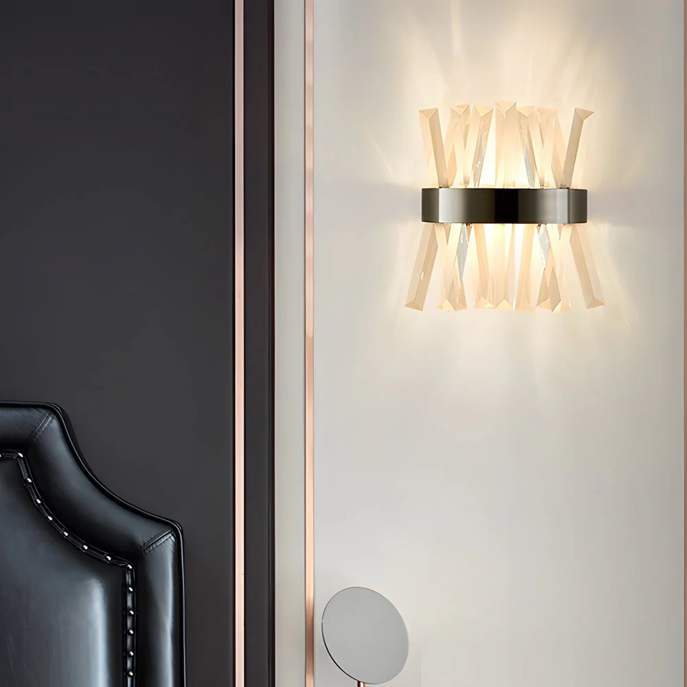 Fairn Creative Strips Luxury Nordic Crystal Outdoor Wall Lamp - Image 2