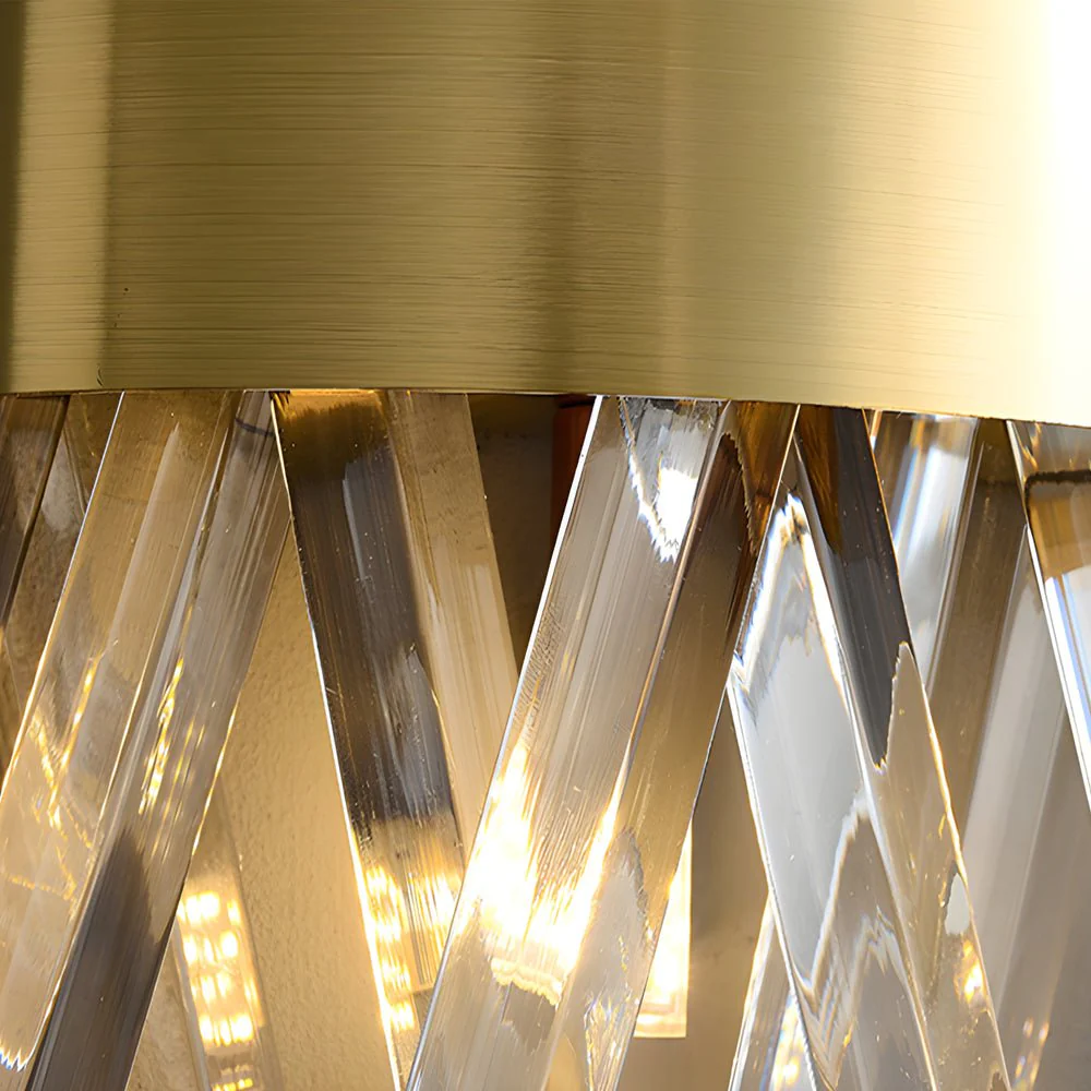 Fairn Creative Strips Luxury Nordic Crystal Outdoor Wall Lamp - Image 5