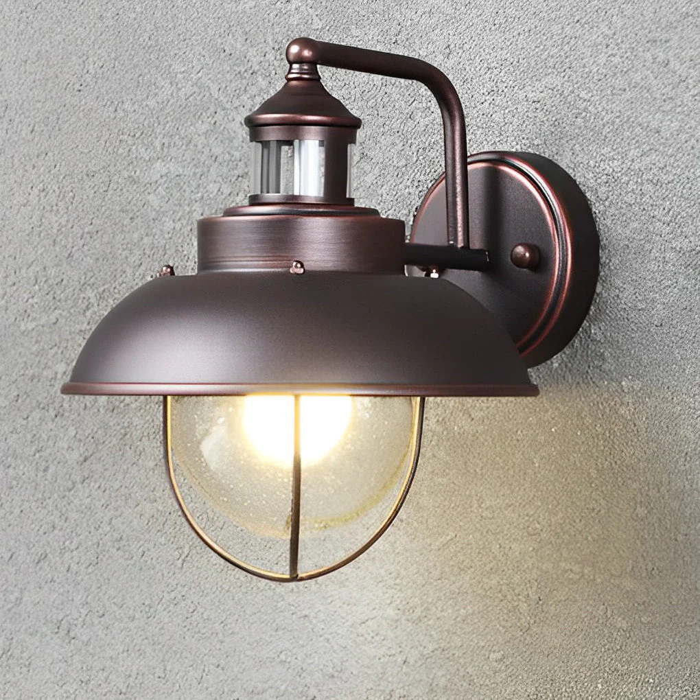 Famou Nautical Cage Seeded Glass Outdoor Wall Light - Image 7
