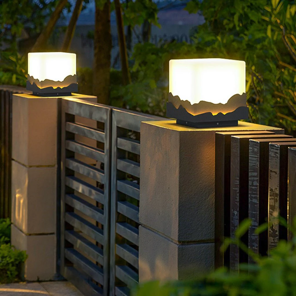 Farmer Fence Post LED Peaks Landscape Steel Outdoor Light - Image 15