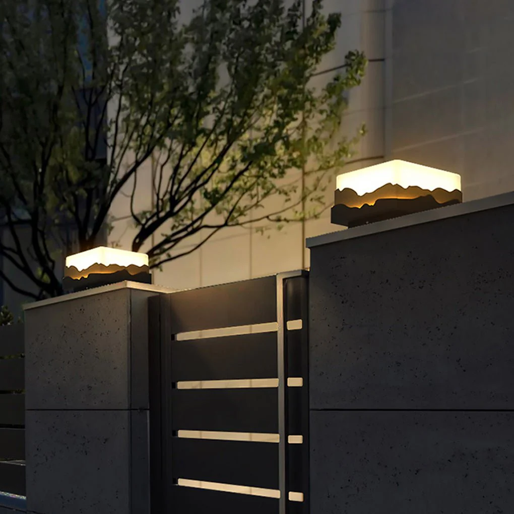 Farmer Fence Post LED Peaks Landscape Steel Outdoor Light - Image 16