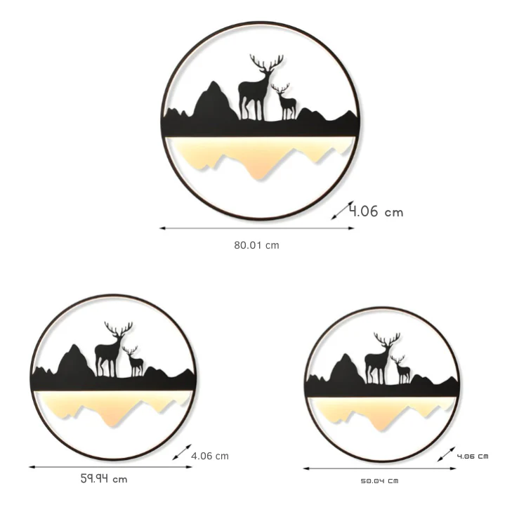 Farrell Round Mountain Scenery Outdoor Wall Lights - Image 7