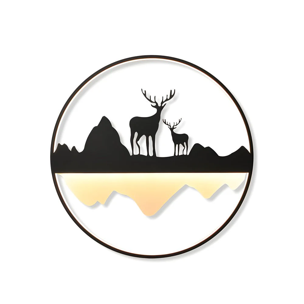 Farrell Round Mountain Scenery Outdoor Wall Lights - Image 8