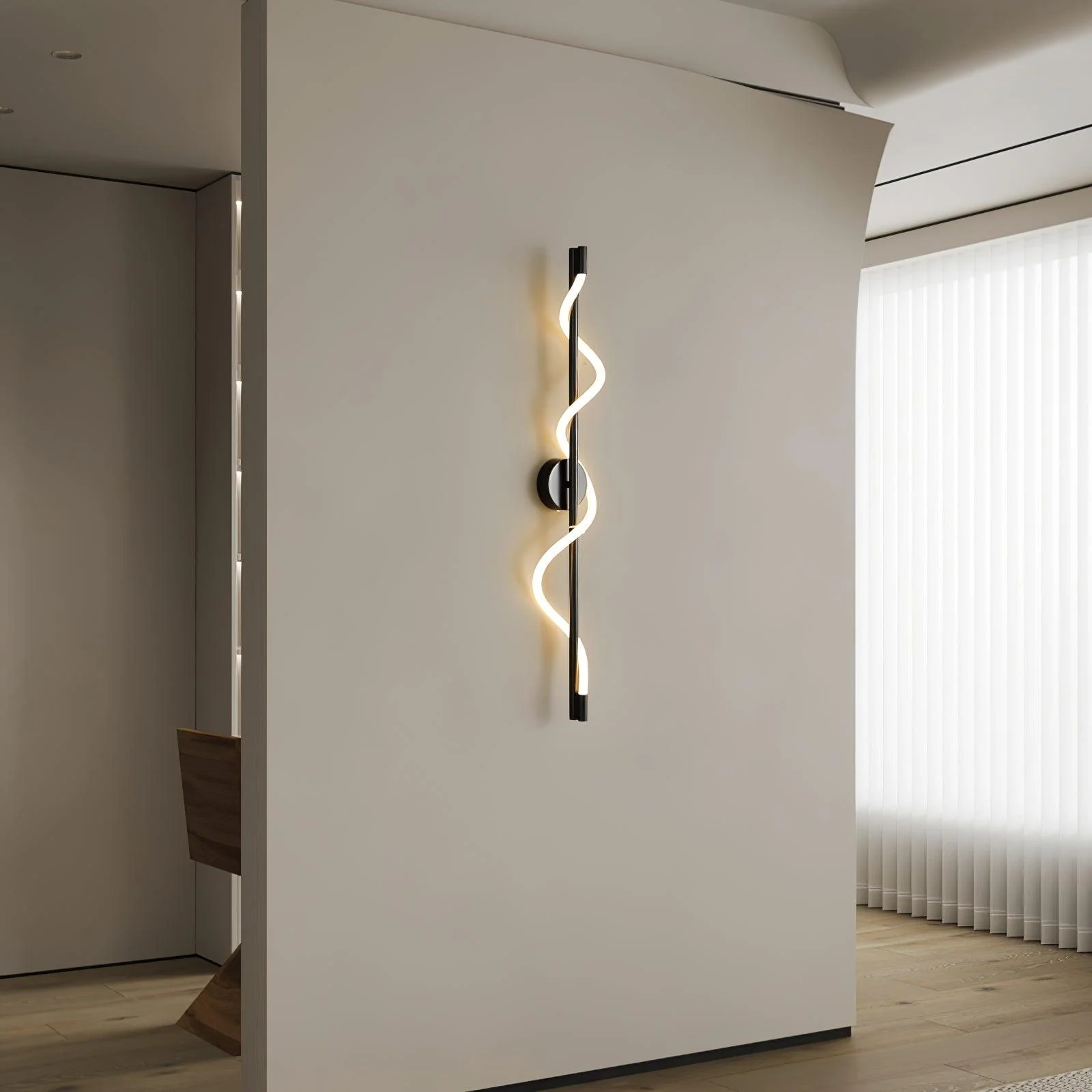Fidora Sculptural Brass Silicone Wall Lamp - Image 12